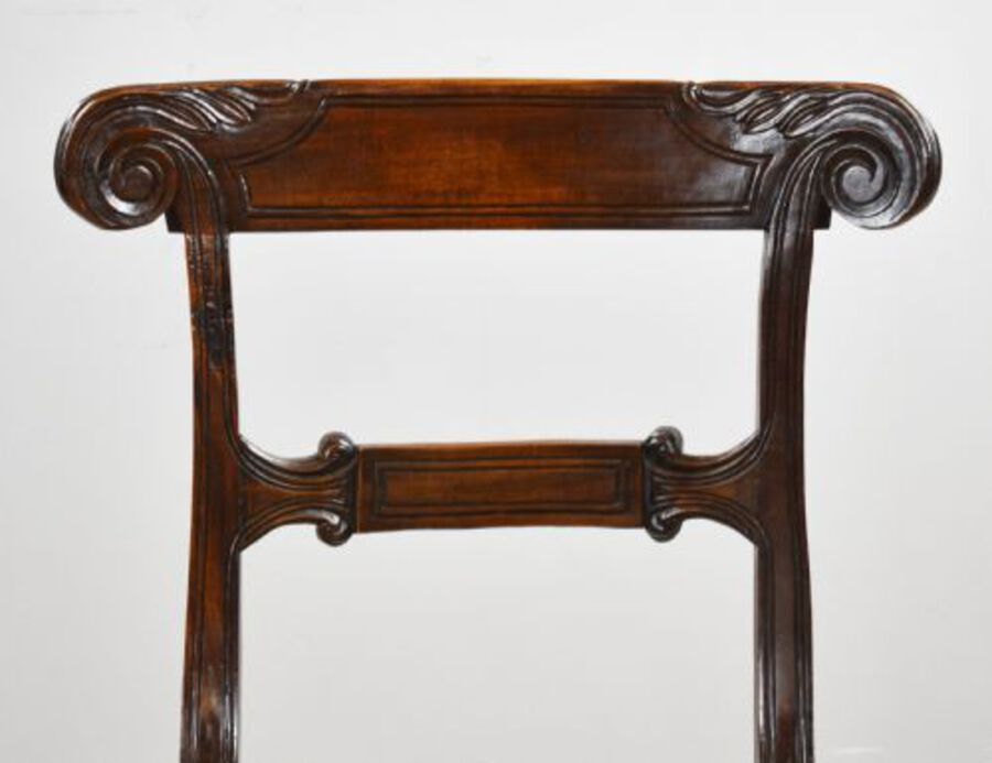 Antique Set of 4 William IV Mahogany Dining Chairs