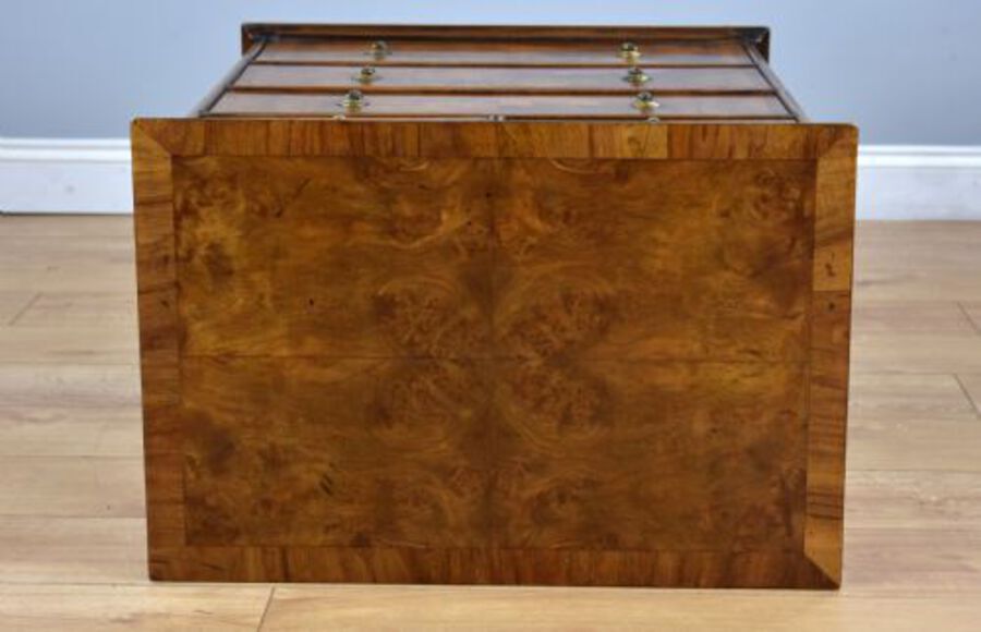 Antique Queen Anne Style Burr Walnut Chest of Drawers