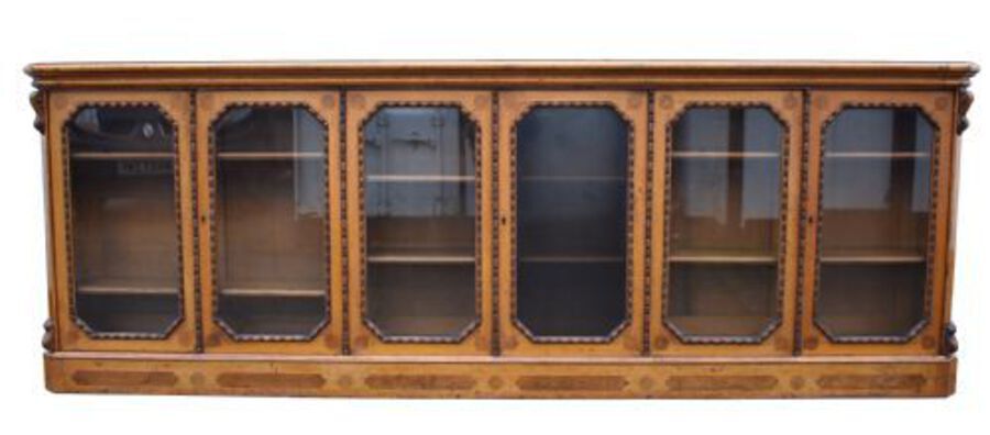 Victorian Oak 6 Door Bookcase