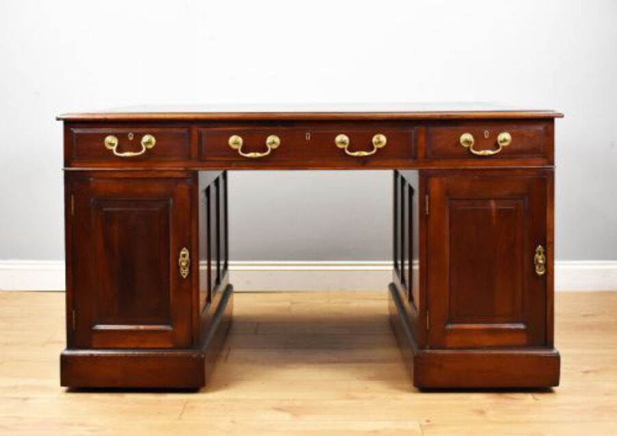 Antique Edwardian Mahogany Partners Desk