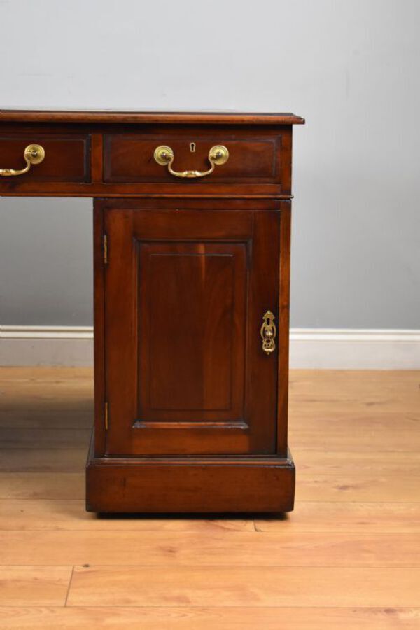 Antique Edwardian Mahogany Partners Desk
