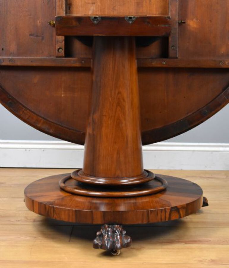 Antique Early Victorian Rosewood Circular Breakfast Table