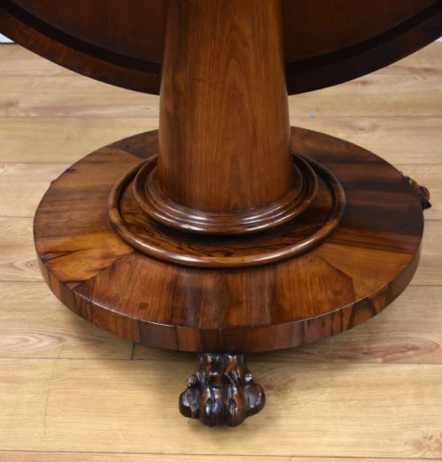 Antique Early Victorian Rosewood Circular Breakfast Table