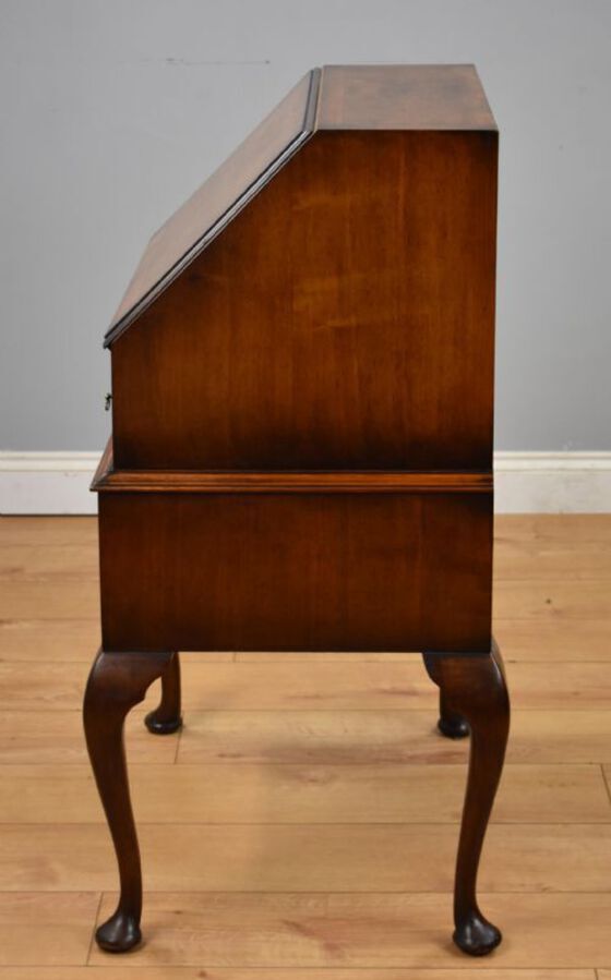 Antique Queen Anne Style Walnut Bureau
