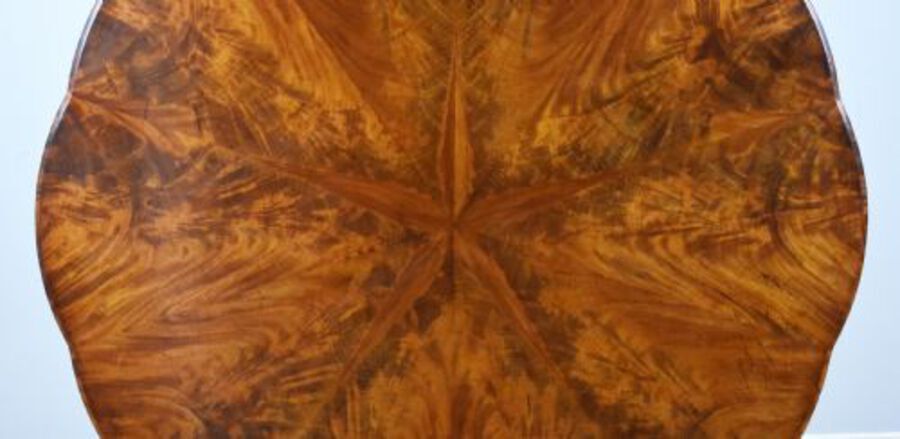 Antique Victorian Flame Mahogany Breakfast Table