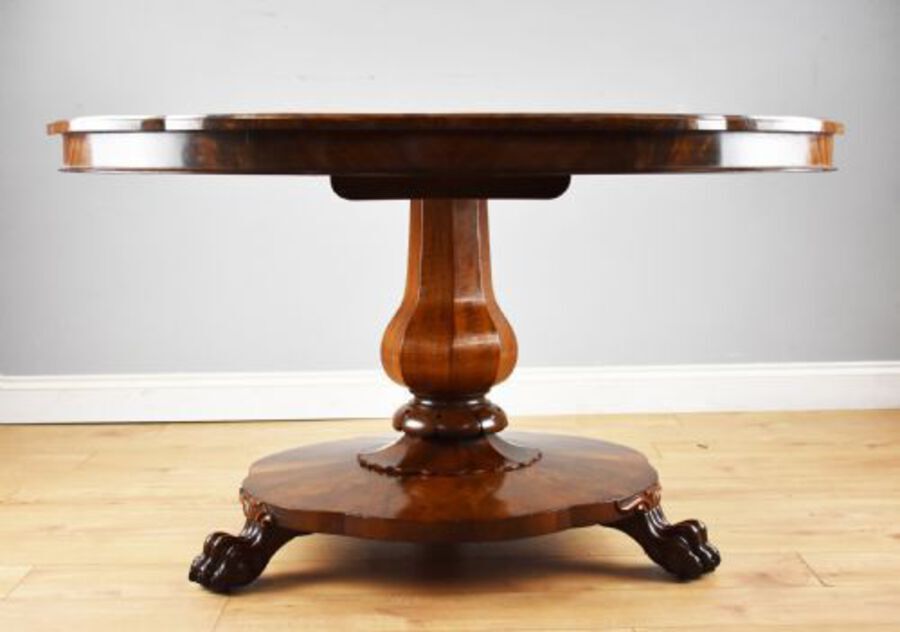 Antique Victorian Flame Mahogany Breakfast Table