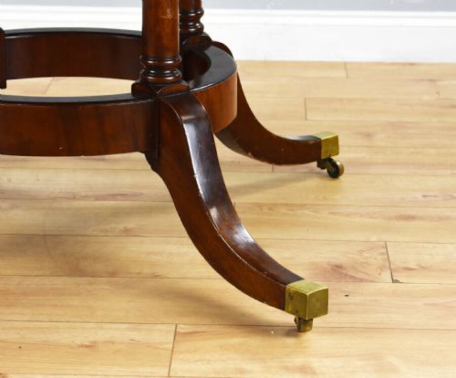 Antique Large Mahogany Circular Extending Dining Table