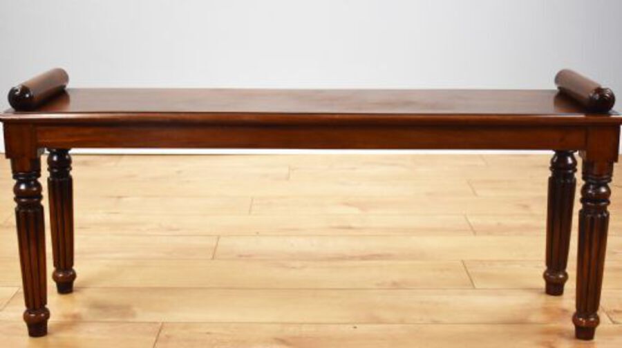 Antique Victorian Mahogany Window Seat