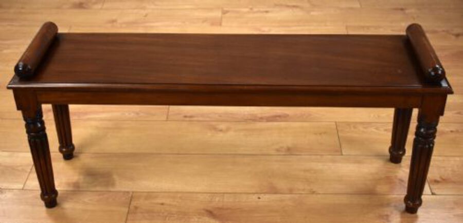 Antique Victorian Mahogany Window Seat