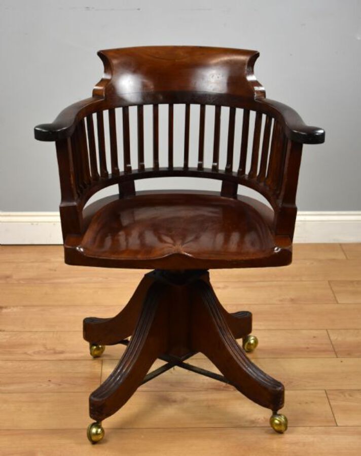 Antique Victorian Mahogany Desk Chair