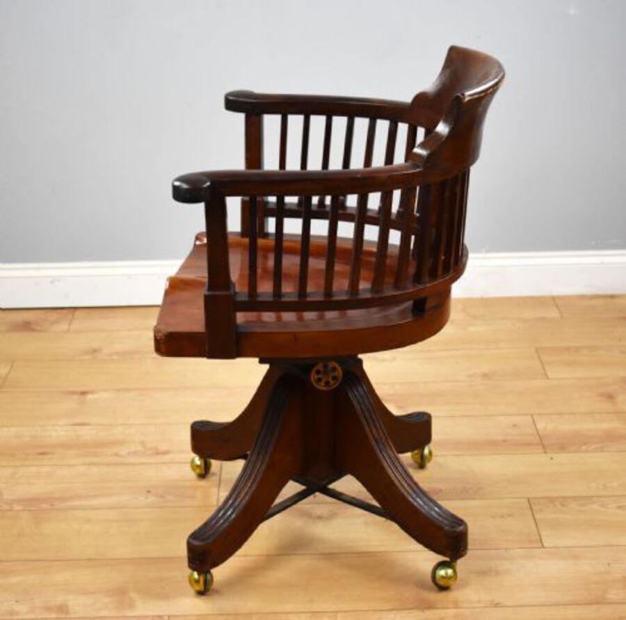 Antique Victorian Mahogany Desk Chair