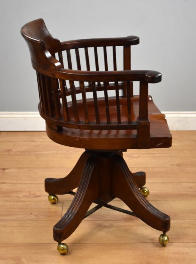 Antique Victorian Mahogany Desk Chair