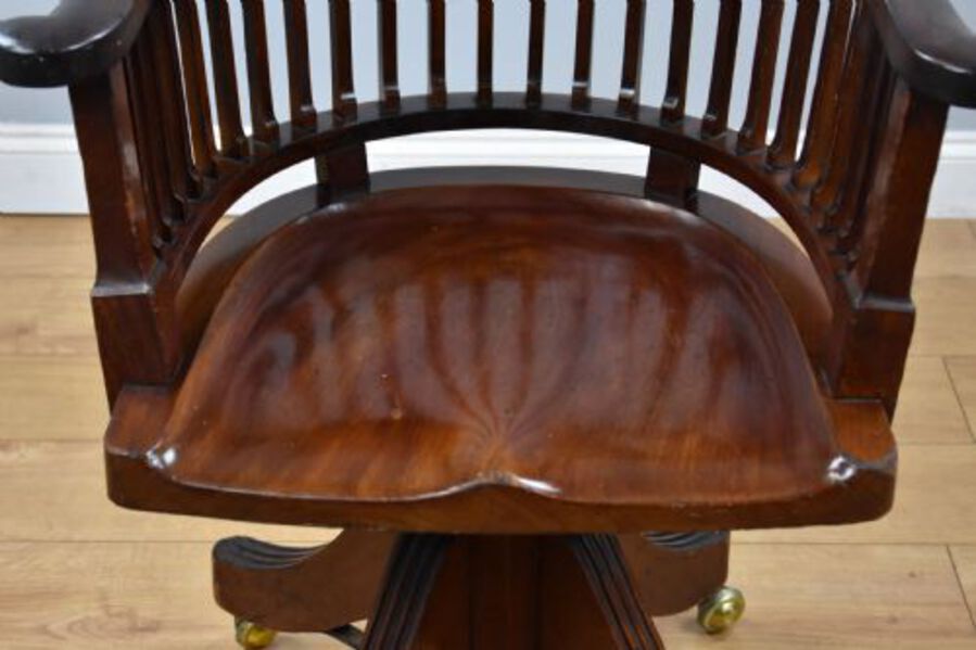 Antique Victorian Mahogany Desk Chair