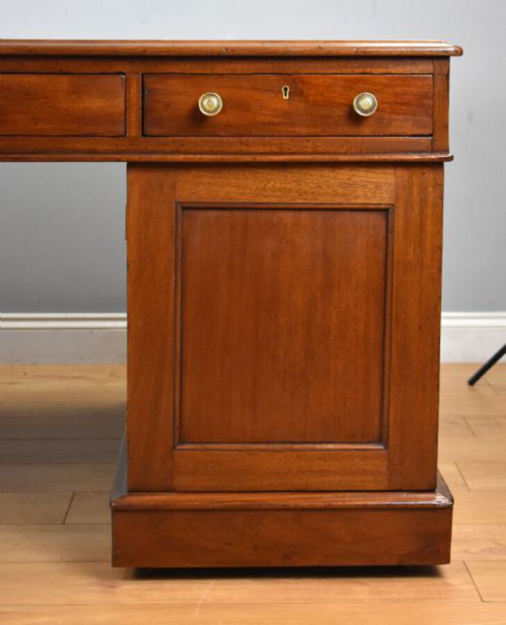 Antique Victorian Mahogany Partners Desk by 