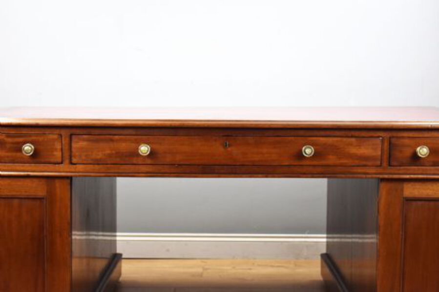 Antique Victorian Mahogany Partners Desk by 