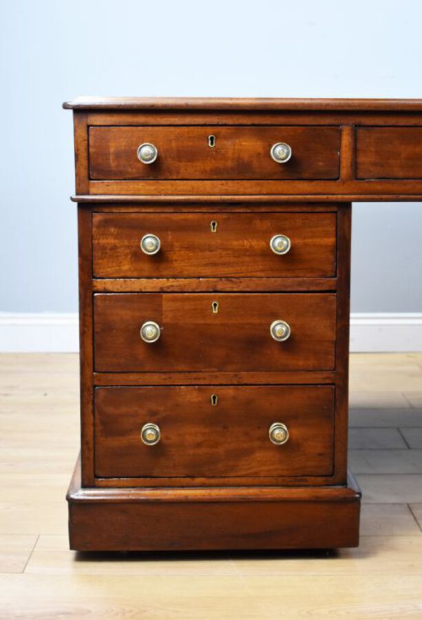 Antique Victorian Mahogany Partners Desk by 