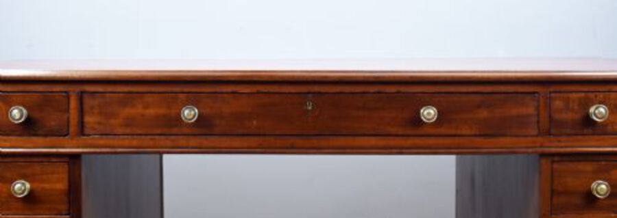 Antique Victorian Mahogany Partners Desk by 