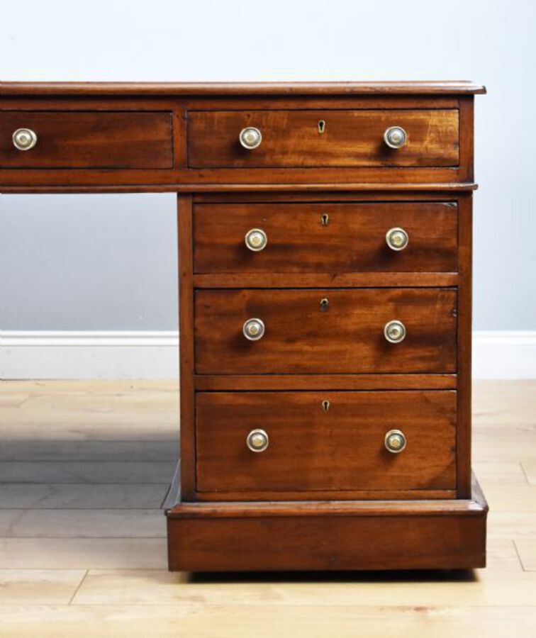 Antique Victorian Mahogany Partners Desk by 