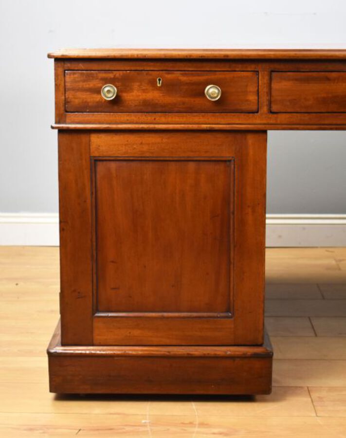 Antique Victorian Mahogany Partners Desk by 