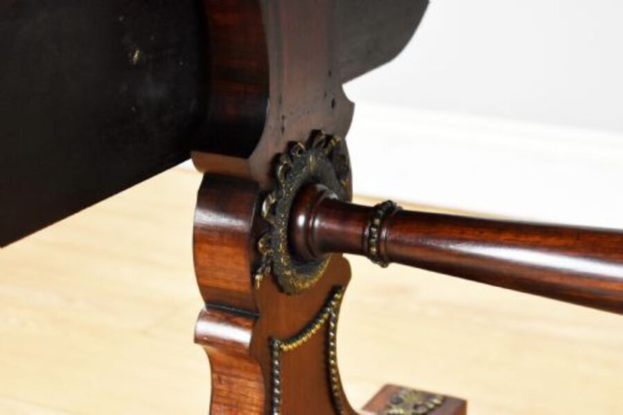 Antique Regency Rosewood and Brass Inlaid Sofa Table