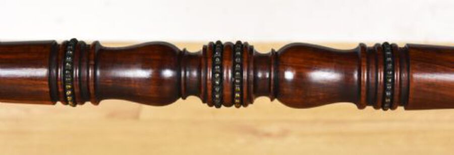 Antique Regency Rosewood and Brass Inlaid Sofa Table
