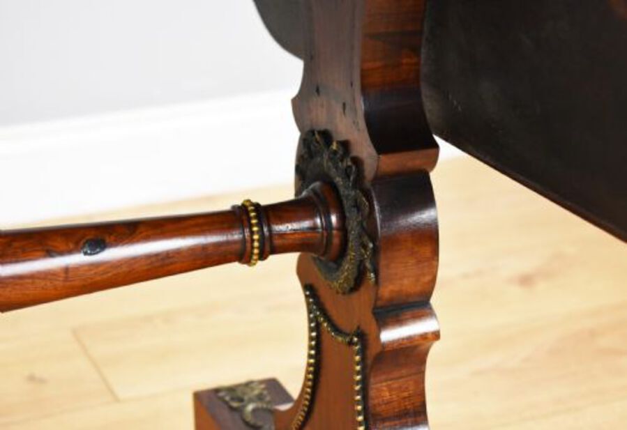 Antique Regency Rosewood and Brass Inlaid Sofa Table