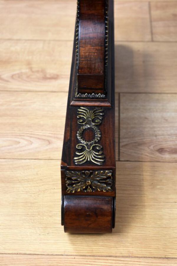 Antique Regency Rosewood and Brass Inlaid Sofa Table