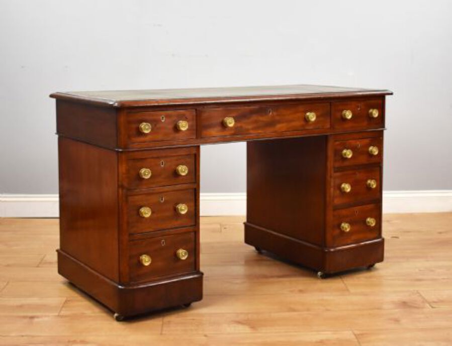 Victorian Mahogany Pedestal Desk