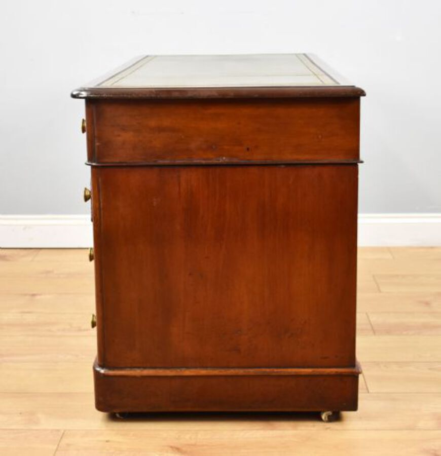 Antique Victorian Mahogany Pedestal Desk