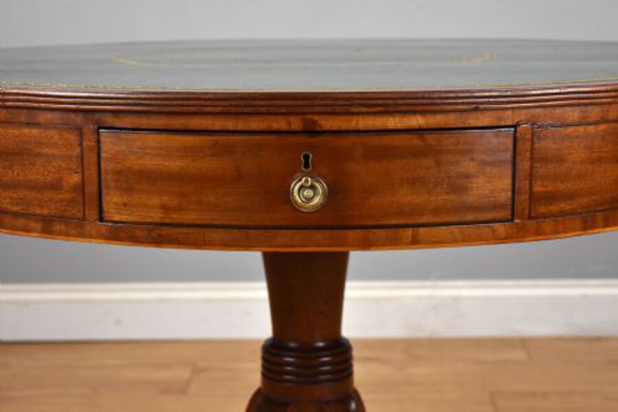 Antique Regency Mahogany Drum Table