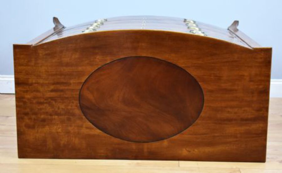 Antique George III Mahogany Inlaid Bow Front Chest