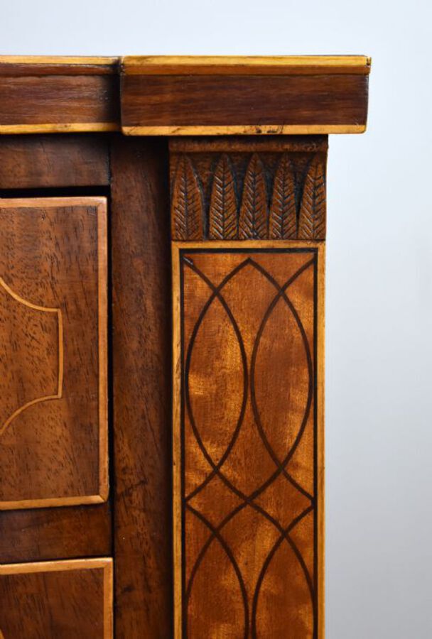 Antique George III Mahogany Inlaid Bow Front Chest