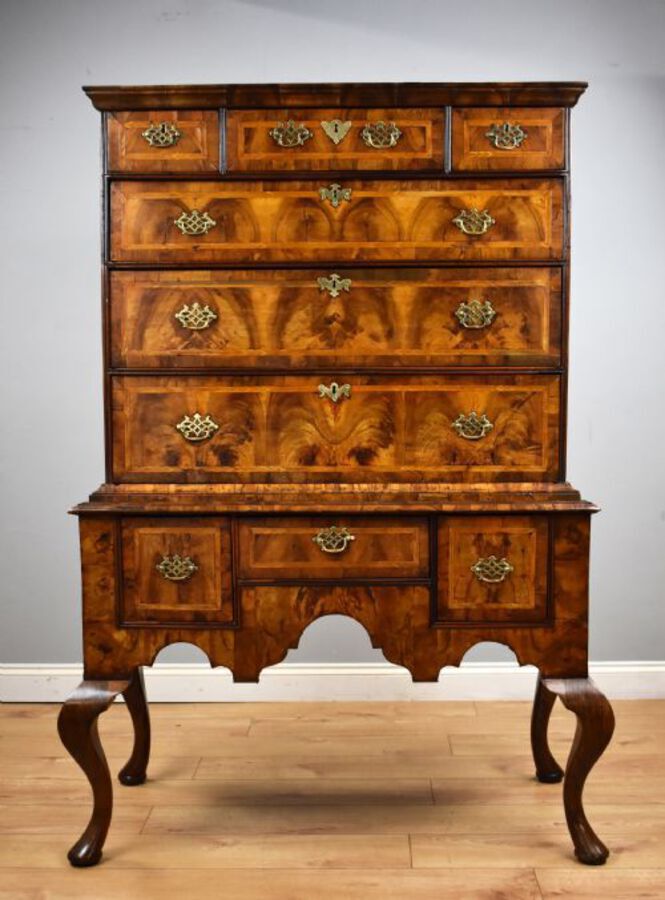 Queen Anne Walnut Chest on Stand