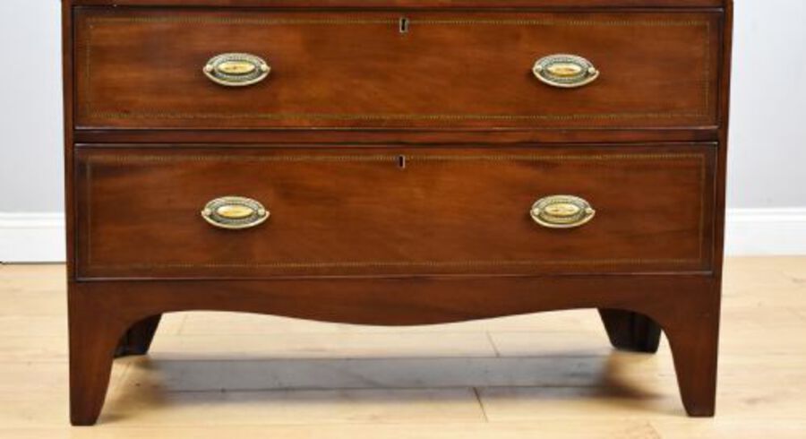 Antique Antique Mahogany Inlaid Chest of Drawers