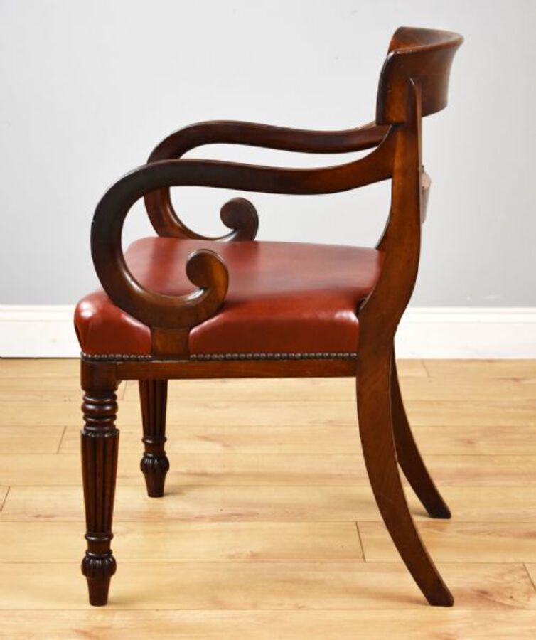 Antique Regency Mahogany Open Armchair
