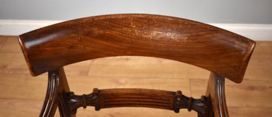 Antique Regency Mahogany Open Armchair