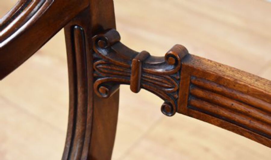 Antique Regency Mahogany Open Armchair