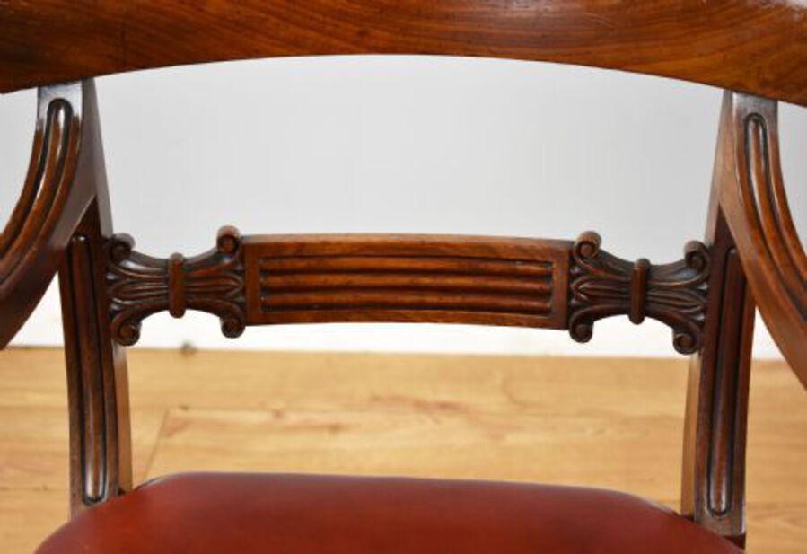 Antique Regency Mahogany Open Armchair