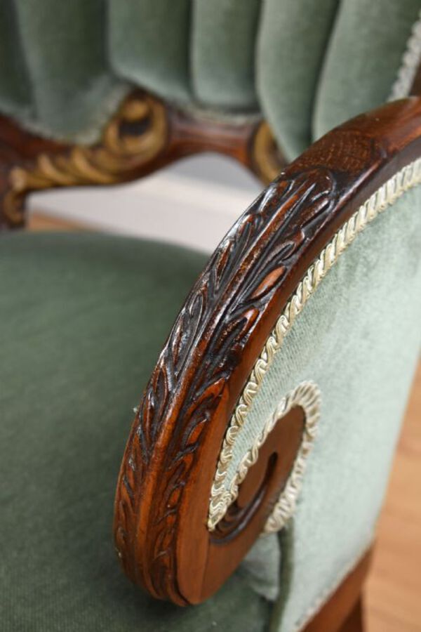 Antique Victorian Mahogany Drawing Room Chair