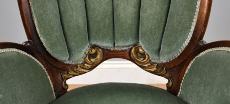 Antique Victorian Mahogany Drawing Room Chair