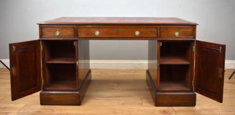 Antique Victorian Mahogany Partners Desk