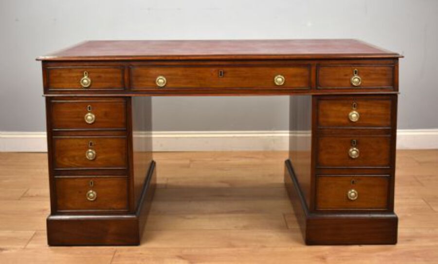 Antique Victorian Mahogany Partners Desk