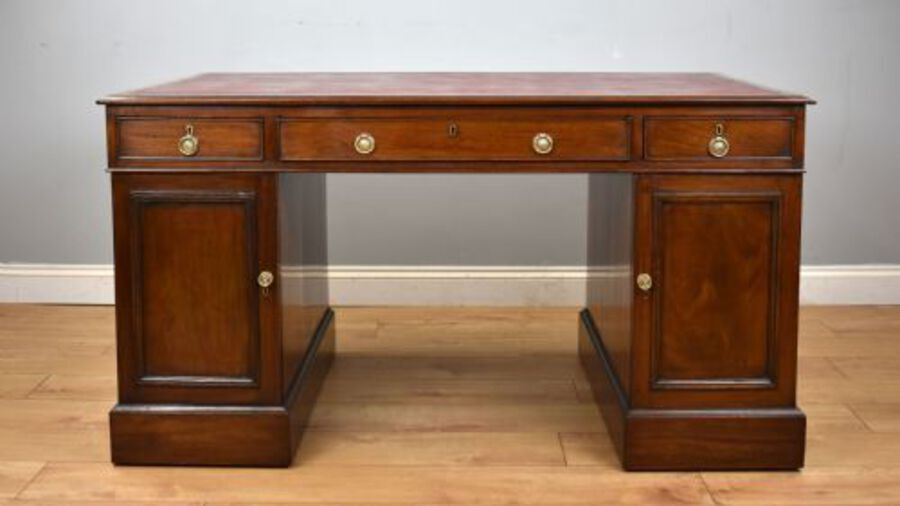Antique Victorian Mahogany Partners Desk