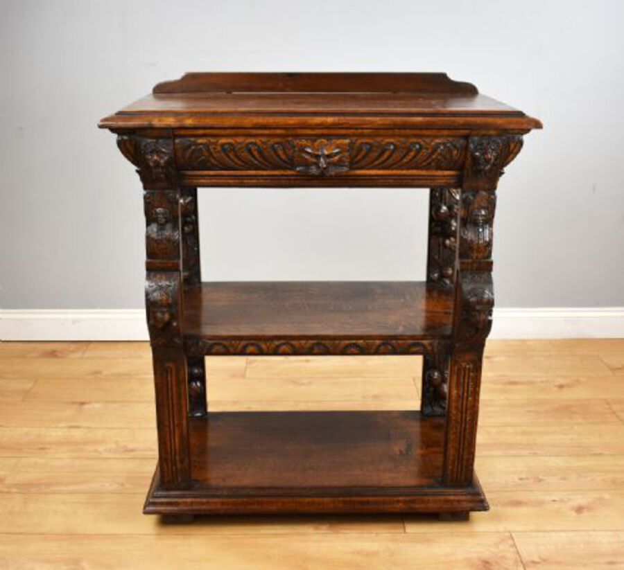 Antique Late 19th Century Carved Oak Buffet