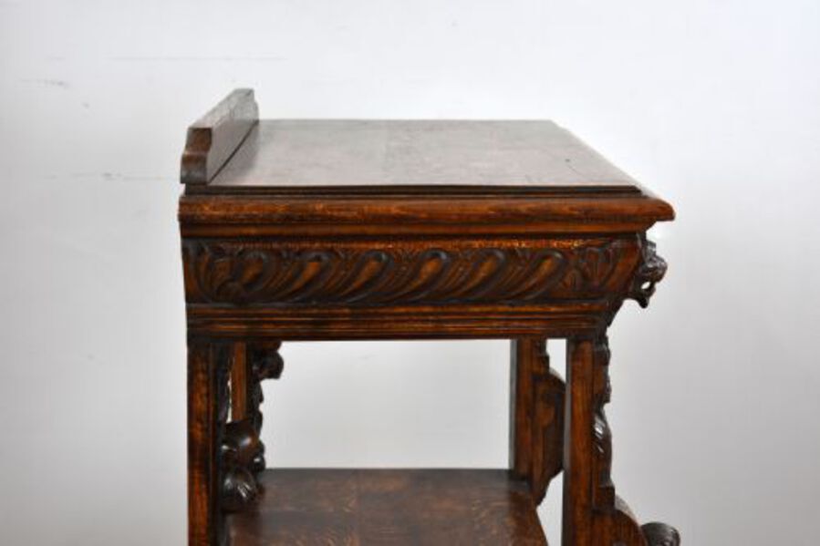 Antique Late 19th Century Carved Oak Buffet