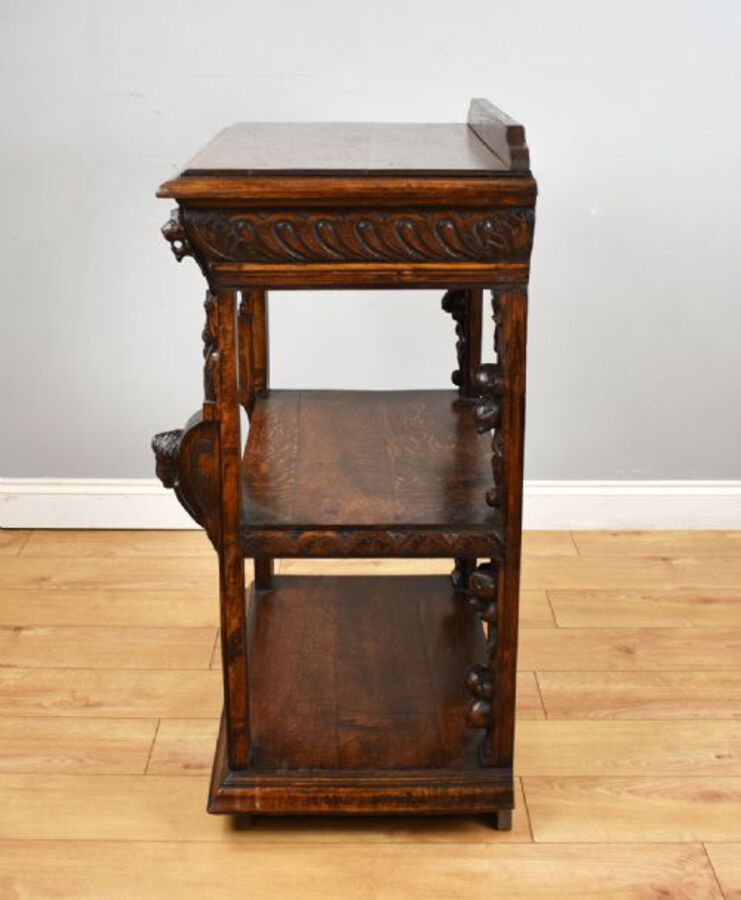 Antique Late 19th Century Carved Oak Buffet