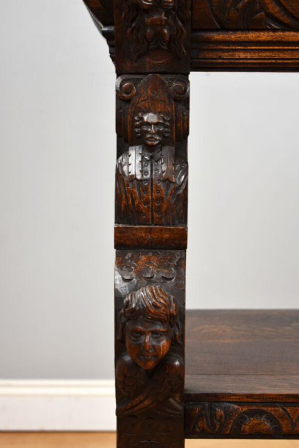 Antique Late 19th Century Carved Oak Buffet