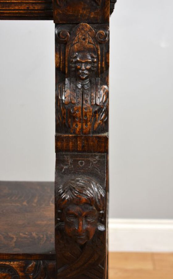 Antique Late 19th Century Carved Oak Buffet