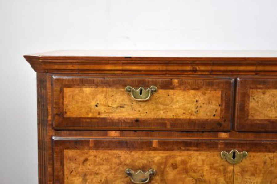 Antique George III Burr Walnut Chest of Drawers