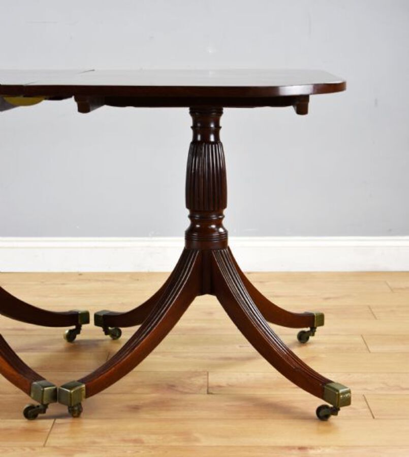 Antique Regency Mahogany Pedestal Dining Table